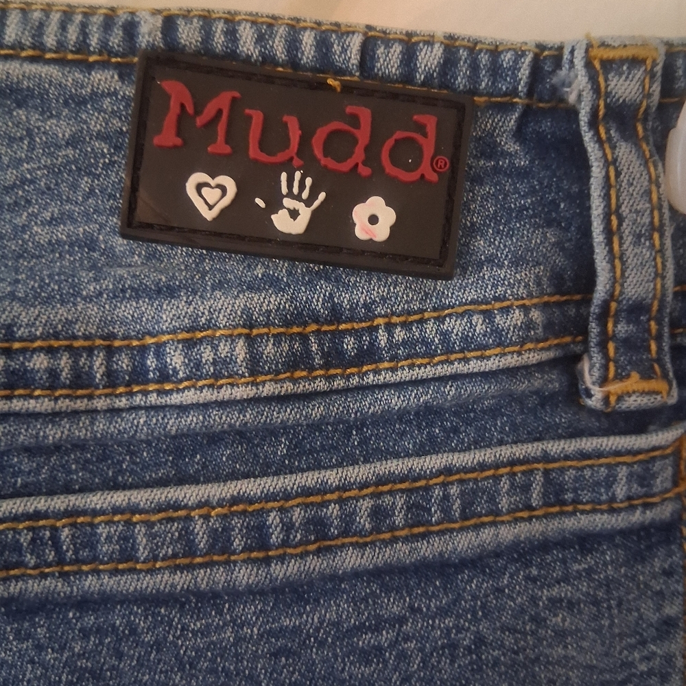 Rare Mudd Denim Lace-Up Wide Leg Jeans - Picture 7 of 11